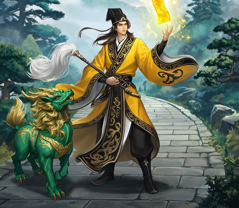 传奇道士职业召唤神兽立绘